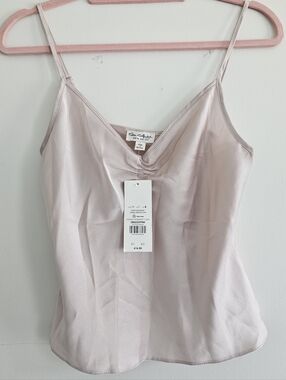 Miss Selfridge ASOS Light Pink Silky V Neck Tank Slip US 2 NEW